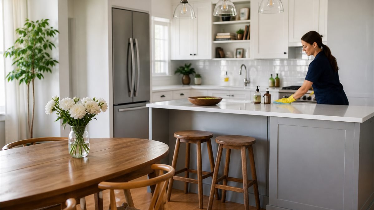 Lichte woning voor particuliere schoonmaak
