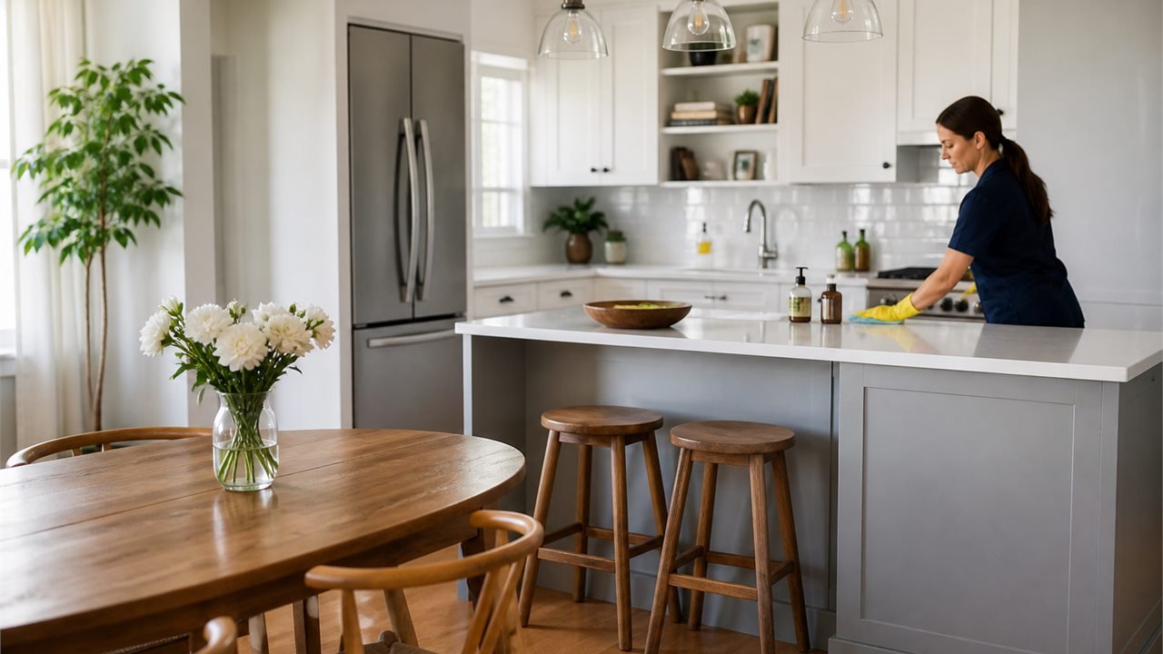 Lichte woning voor particuliere schoonmaak