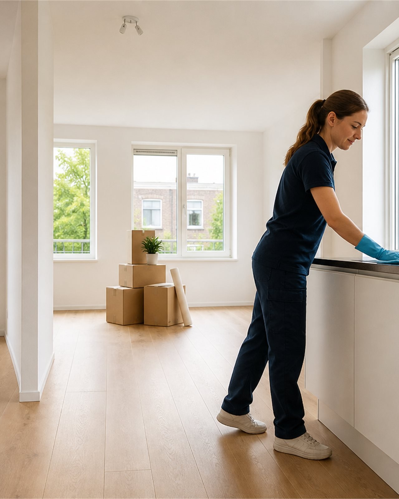 Lege woning klaargemaakt voor verhuizing of oplevering